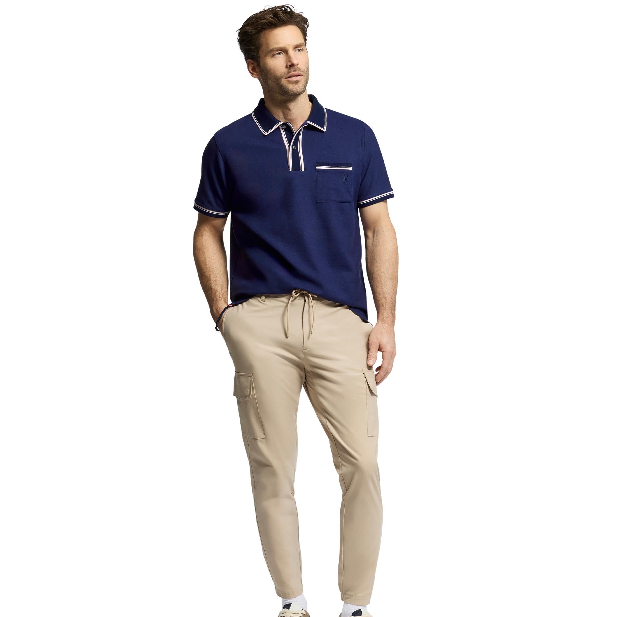 Psycho Bunny Bradford Pique Polo Shirt Evening Blue